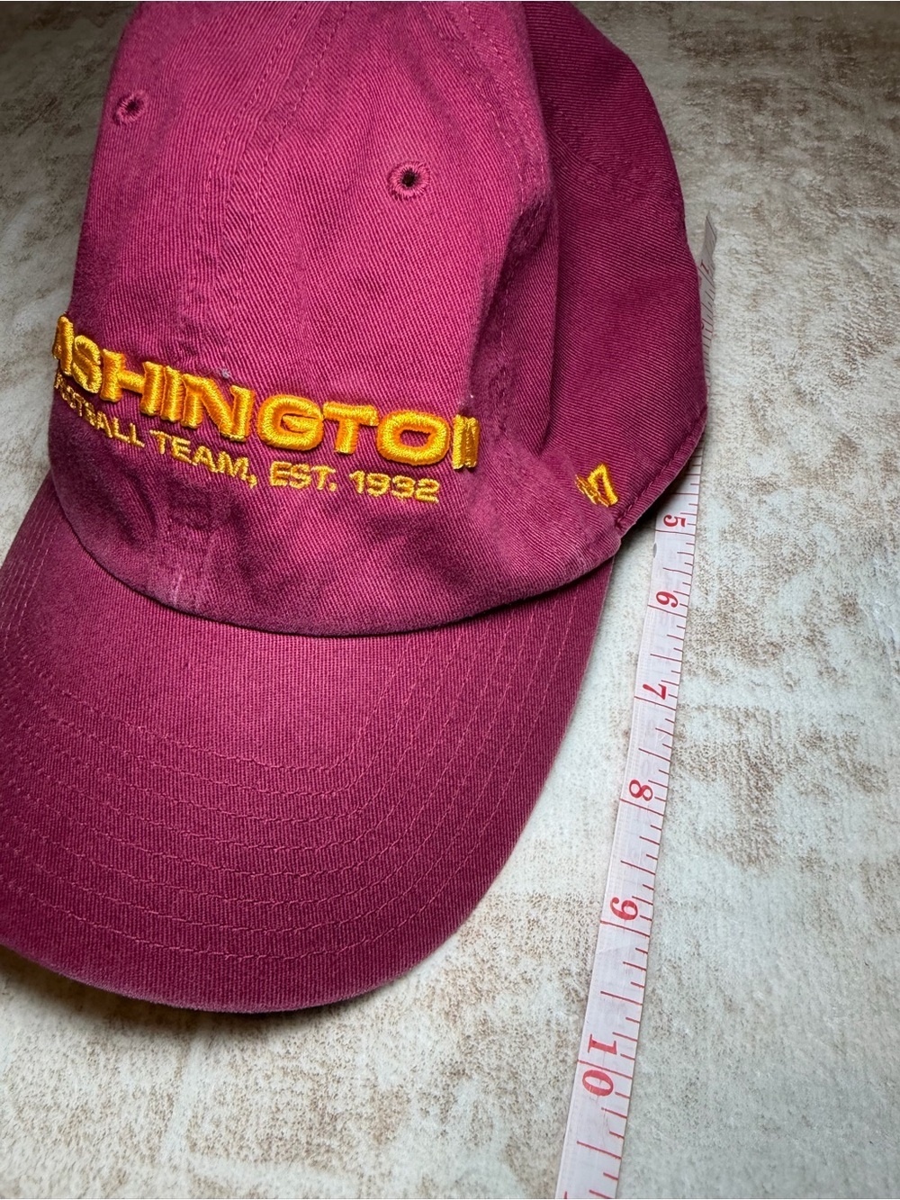 Washington Football Team Burgundy Yellow Adjustable Baseball Cap - Picture 8 of 9